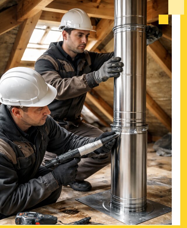 Монтаж дымоходов для каминов в Азнакаеве с гарантией качества