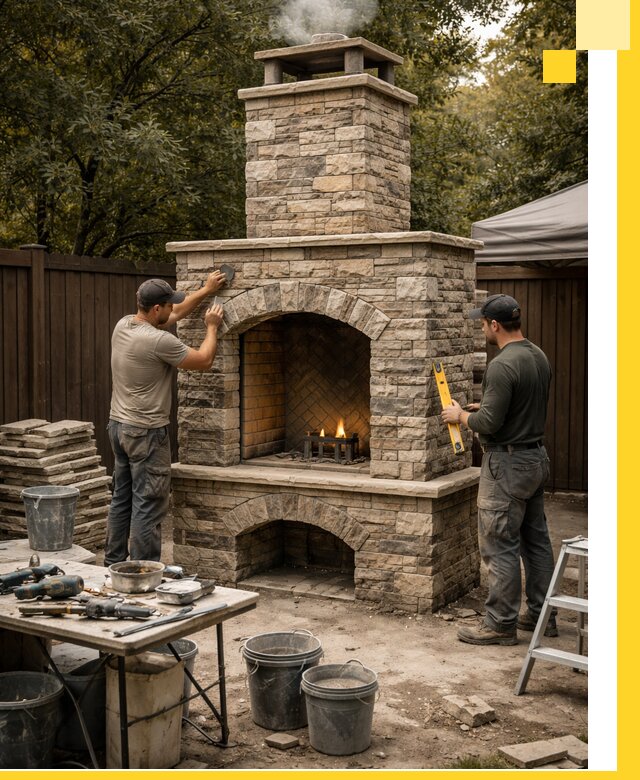 Проектирование и установка уличных каминов в Азнакаеве