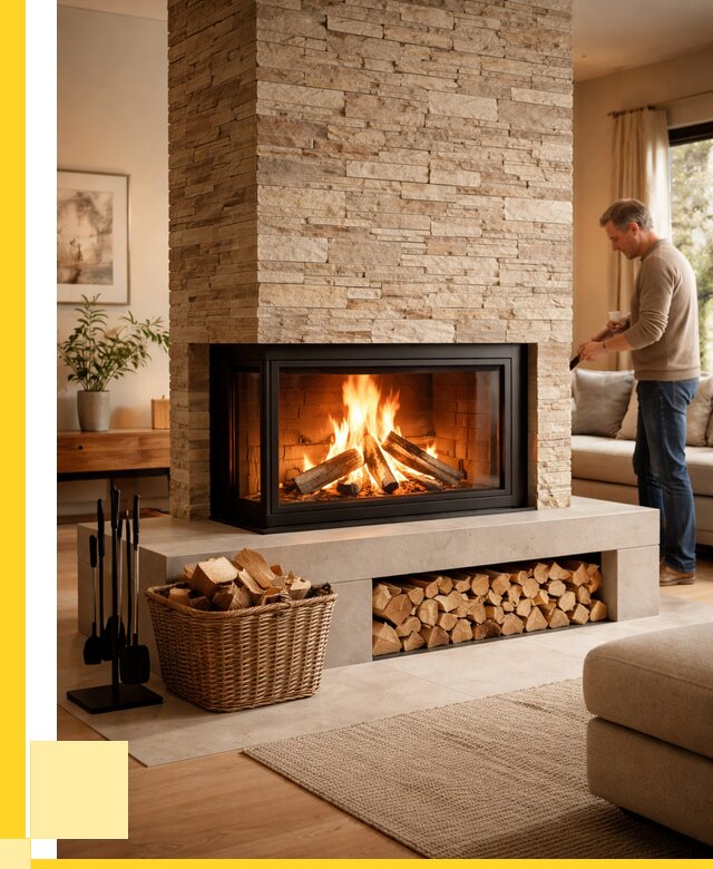 Дровяной камин под ключ в Азнакаеве от 205240 р. | ЭриданЗнк