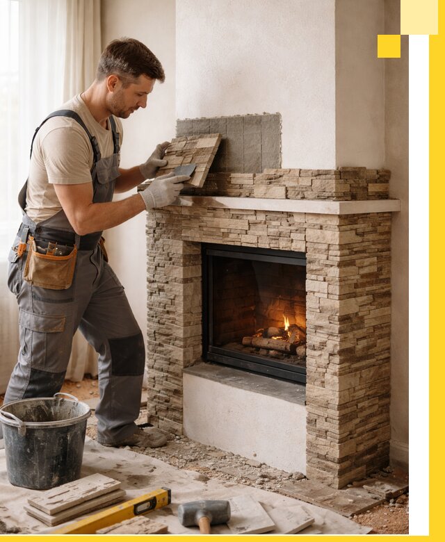 Изготовление и монтаж каминов для дома под ключ в Азнакаеве