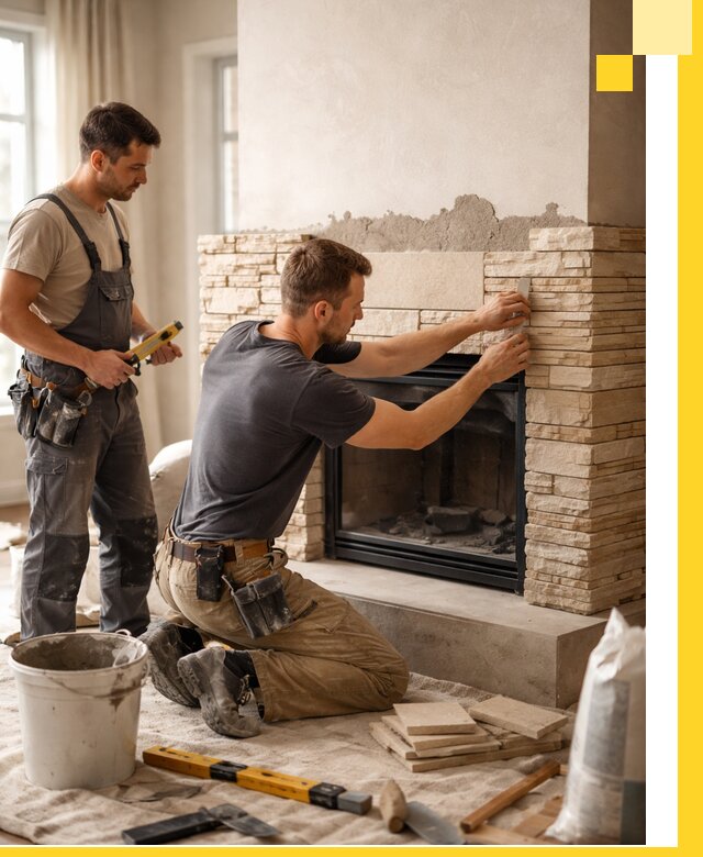 Установка и монтаж каминов для загородного дома в Азнакаеве