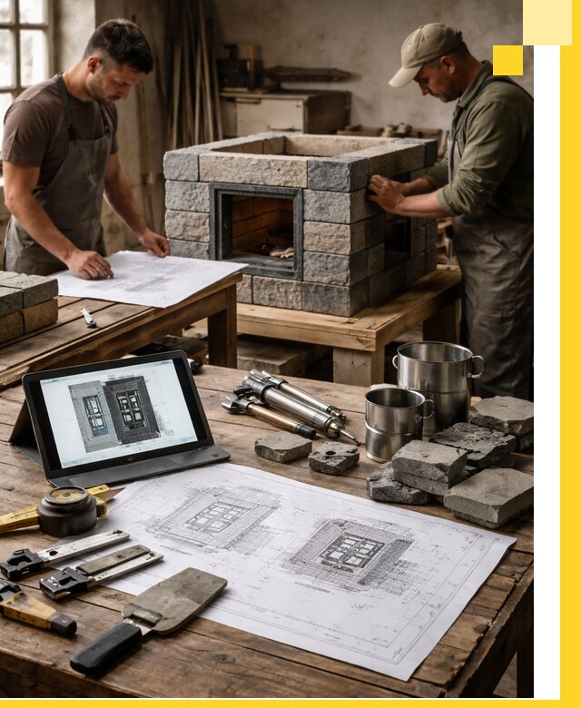 Разработка проектов печей с согласованием и монтажом в Азнакаеве