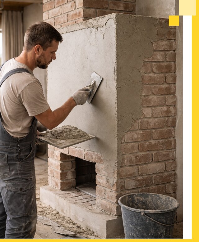 Отделка печей и облицовка каминов в Азнакаеве под ключ