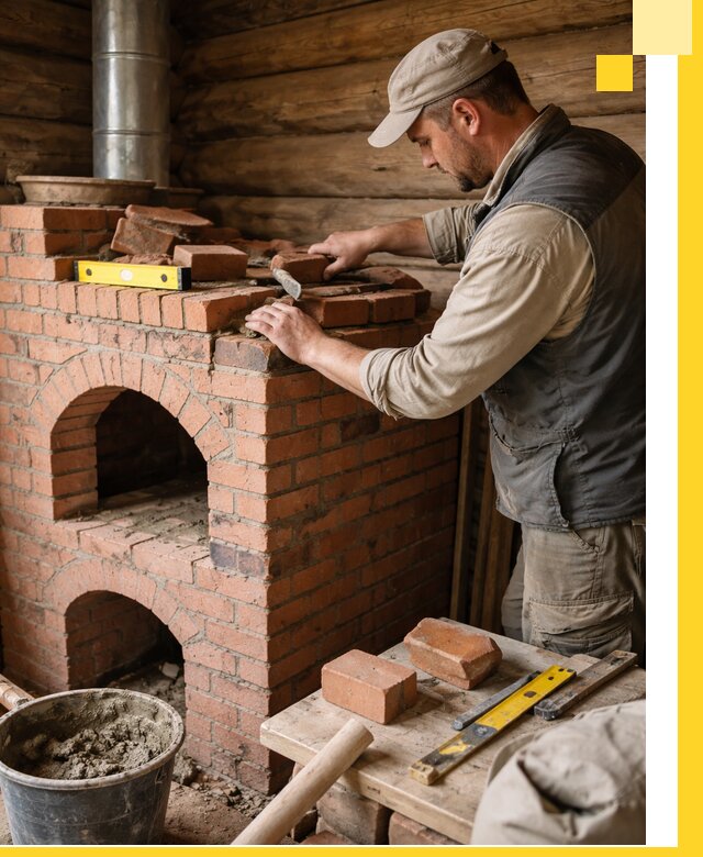 Изготовление и установка русских печей в Азнакаеве под ключ