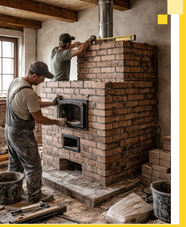 Печи для загородного дома под ключ в Азнакаеве — монтаж и сервис