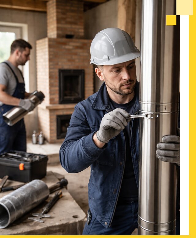 Профессиональный монтаж дымоходов для печей в Азнакаеве