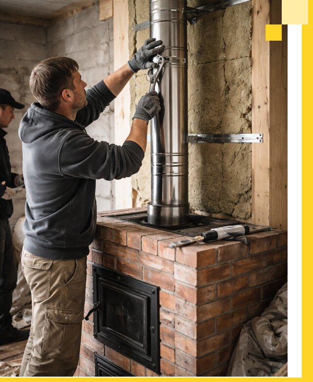 Изготовление и монтаж печей и дымоходов под ключ в Азнакаеве