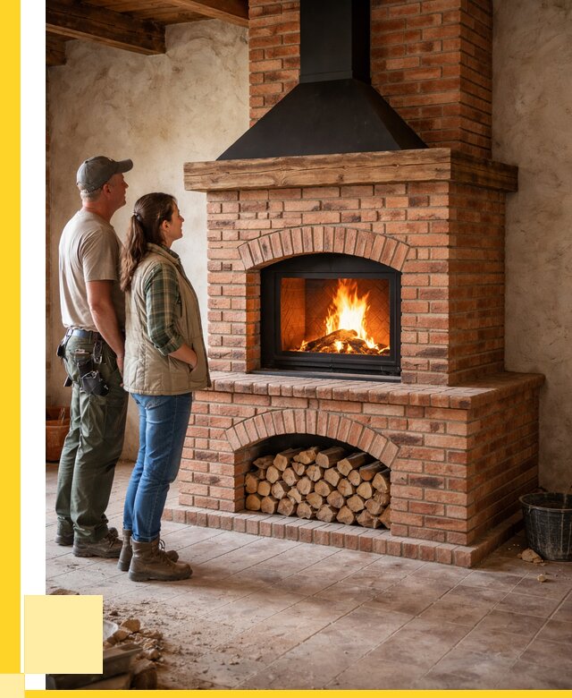 Печи камины из кирпича в Азнакаеве от 123144 р. | ЭриданЗнк