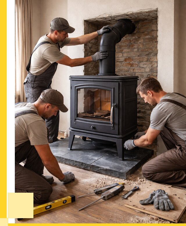 Монтаж печи камина в частном доме в Азнакаеве от 25655 р. | ЭриданЗнк