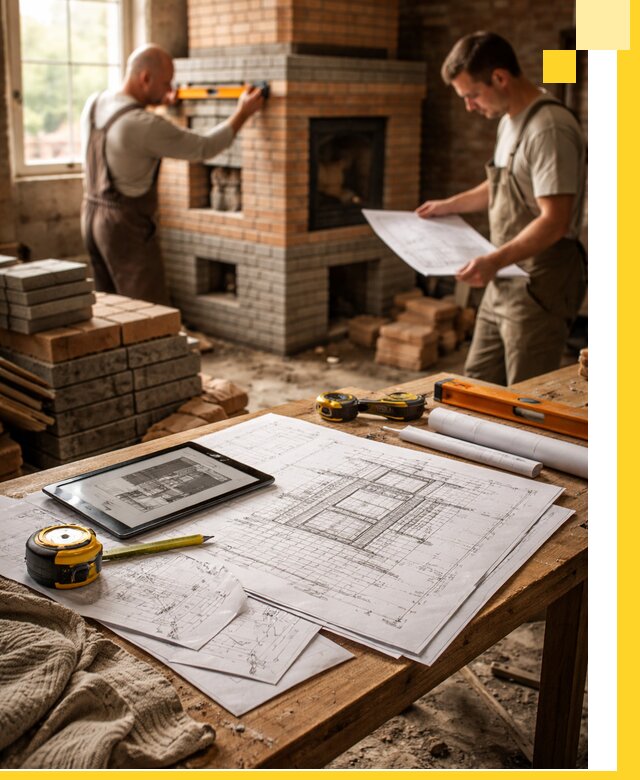 Проекты печей и каминов с индивидуальным дизайном в Азнакаеве