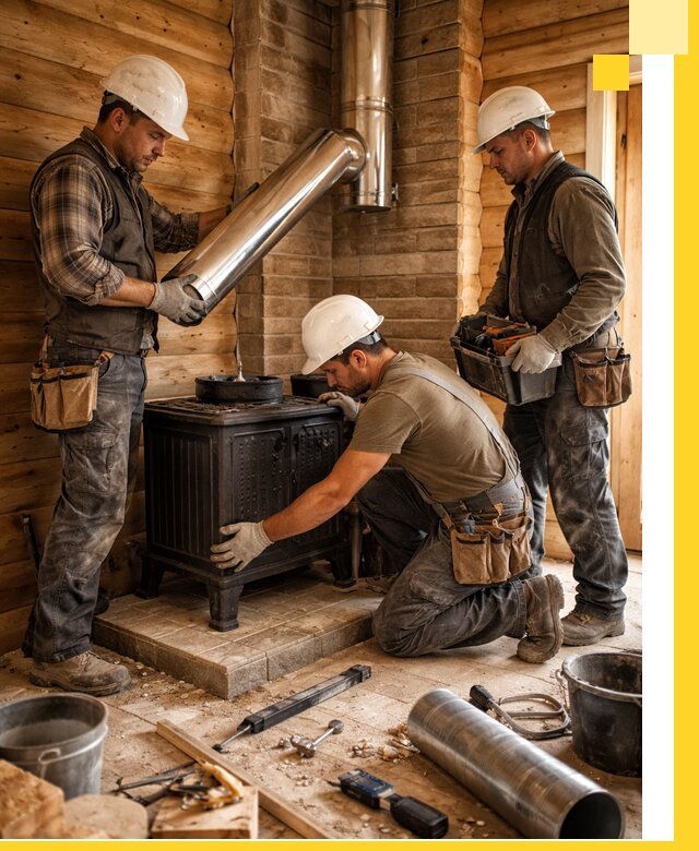 Профессиональный монтаж банных печей и дымоходов в Азнакаеве