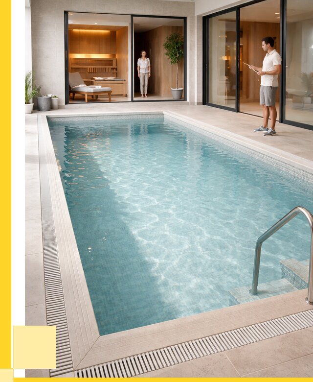 Отделка бассейна пленкой ПВХ в Азнакаеве от 3592 р. - ЭриданЗнк