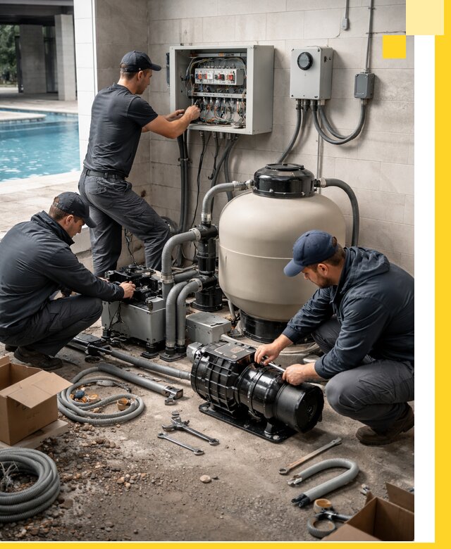 Профессиональный монтаж оборудования для бассейнов в Азнакаеве