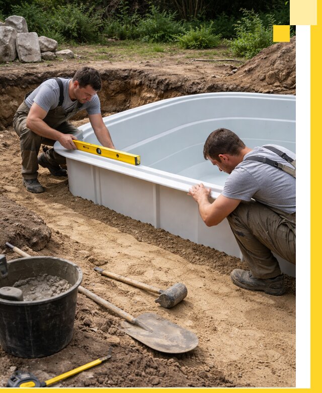 Производство и установка пластиковых бассейнов в Азнакаеве под ключ