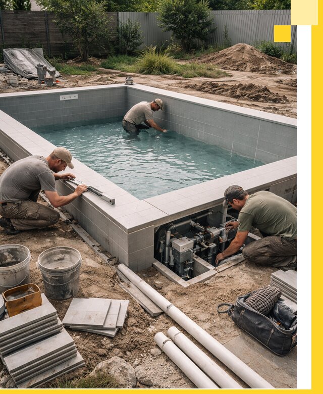 Строительство и монтаж бассейнов для дачи под ключ в Азнакаеве