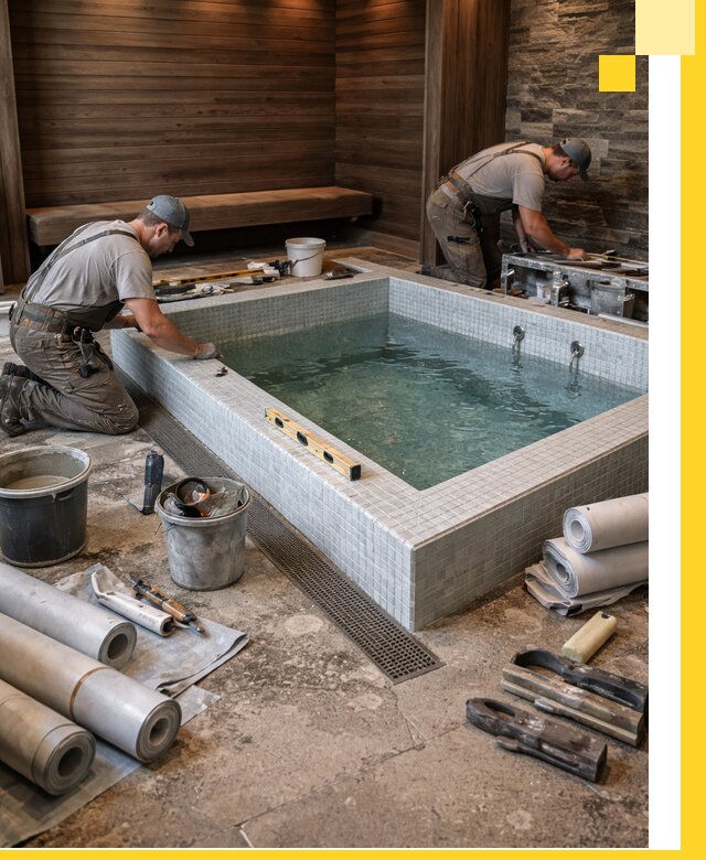 Установка и строительство бассейнов для сауны в Азнакаеве