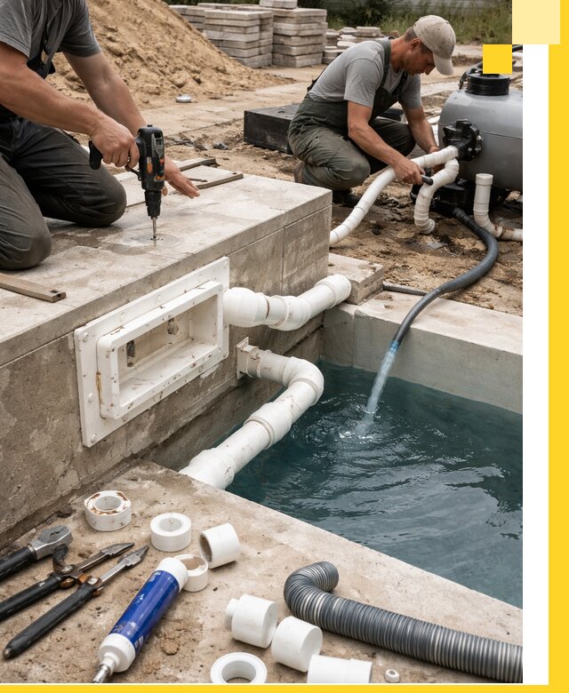 Строительство скиммерных бассейнов под ключ в Азнакаеве