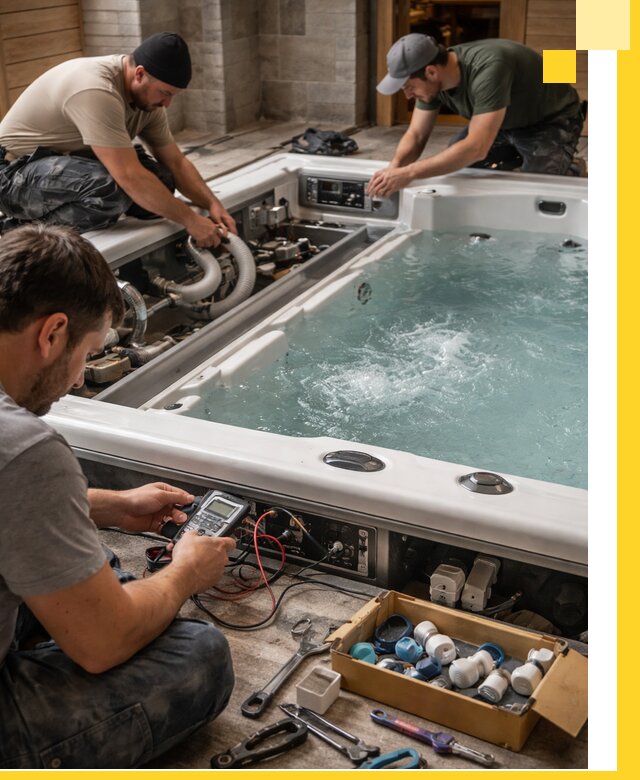 Гидромассажные бассейны под ключ в Азнакаеве, дизайн и монтаж