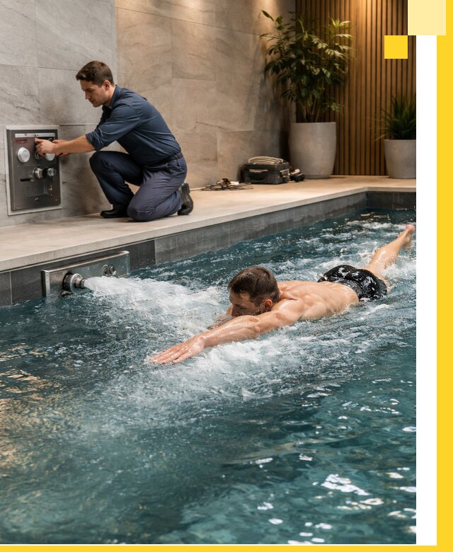 Проектирование и монтаж бассейнов с противотоком в Азнакаеве