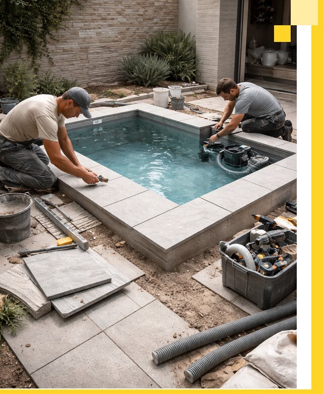 Мини бассейны под ключ в Азнакаеве, дизайн и установка