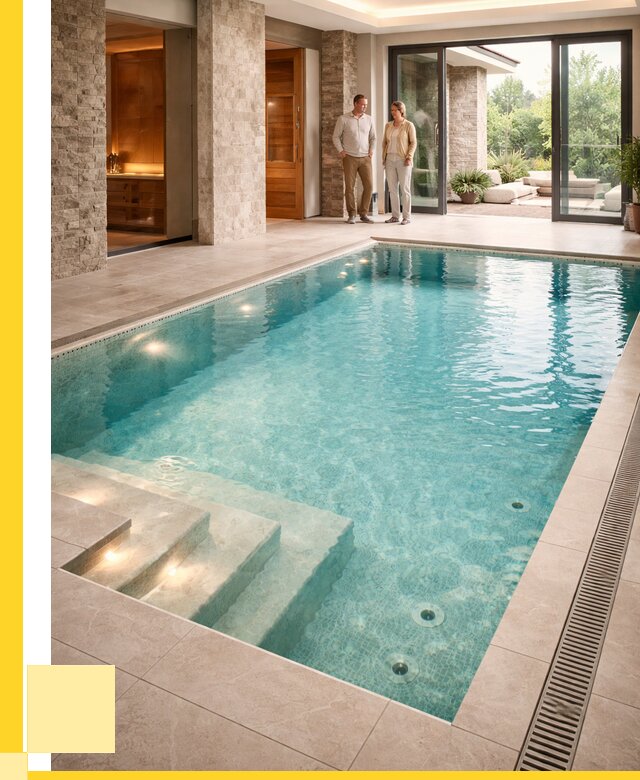 Бассейн во дворе в Азнакаеве: проект, отделка от 1231440 р. | ЭриданЗнк