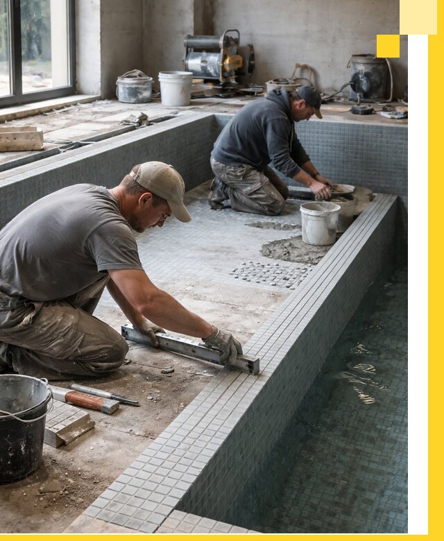 Строительство бассейна в частном доме в Азнакаеве под ключ