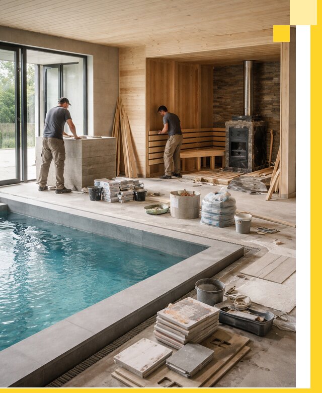 Проектирование и строительство бань с бассейном в Азнакаеве