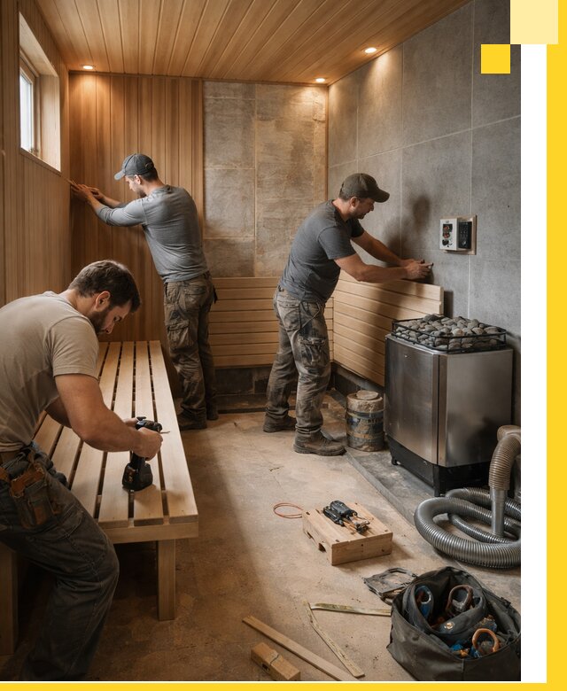 Сауны под ключ в Азнакаеве, проектирование, строительство, отделка