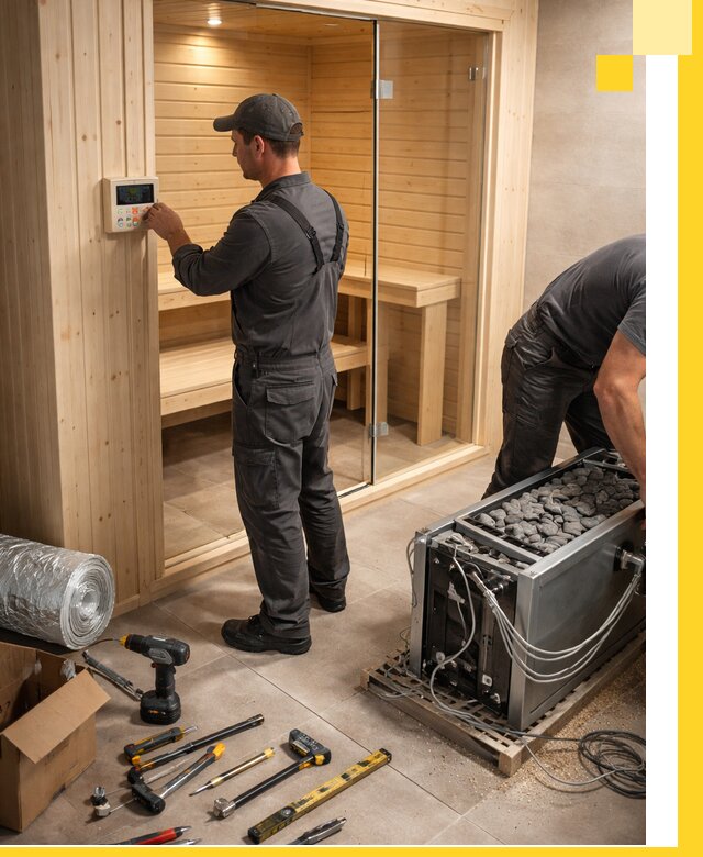 Поставка, установка и монтаж электрических саун в Азнакаеве