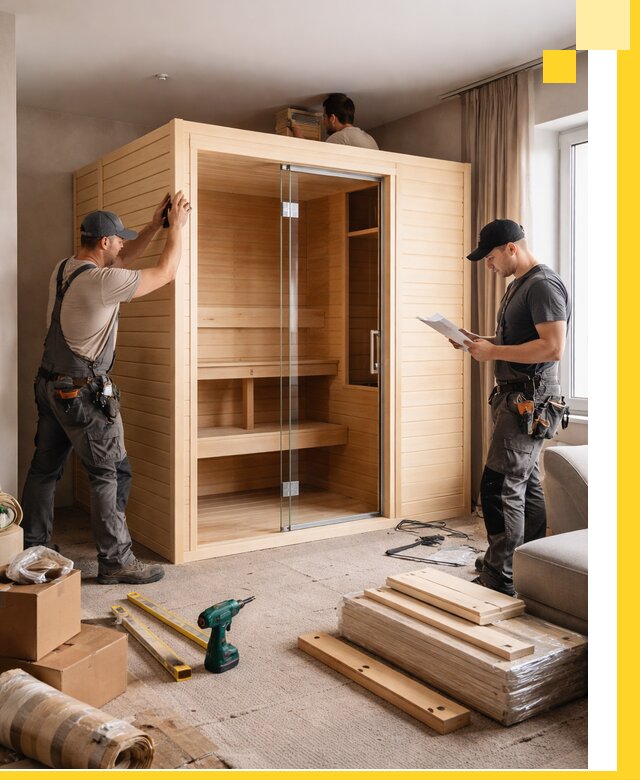 Установка и благоустройство саун в квартире в Азнакаеве