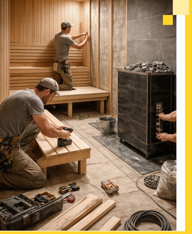 Дизайн и строительство интерьерных саун под ключ в Азнакаеве
