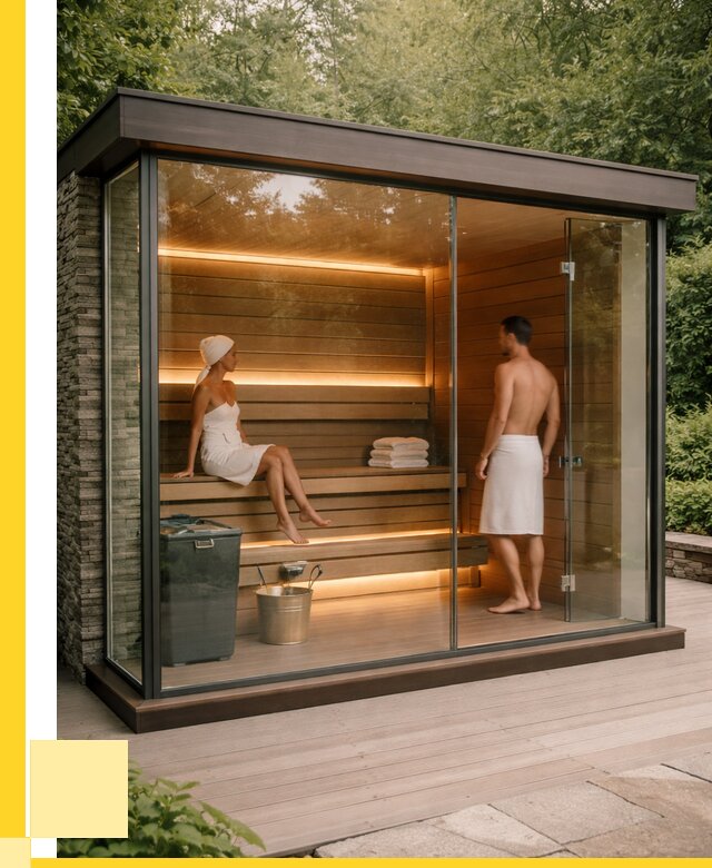 Сауна стеклянная и двери для сауны в Азнакаеве от 256550 р. | ЭриданЗнк