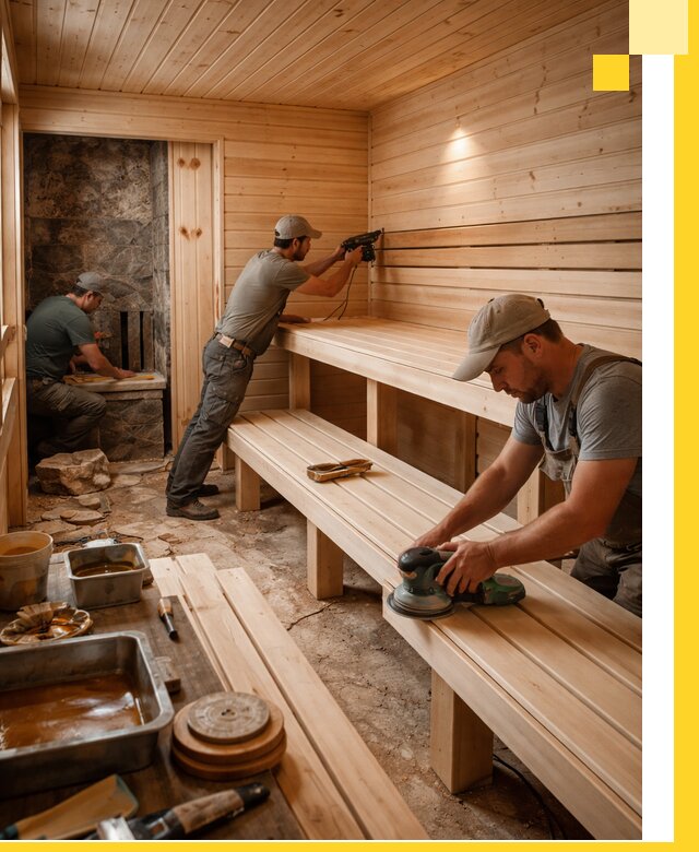 Профессиональная отделка бань в Азнакаеве под ключ, с гарантией