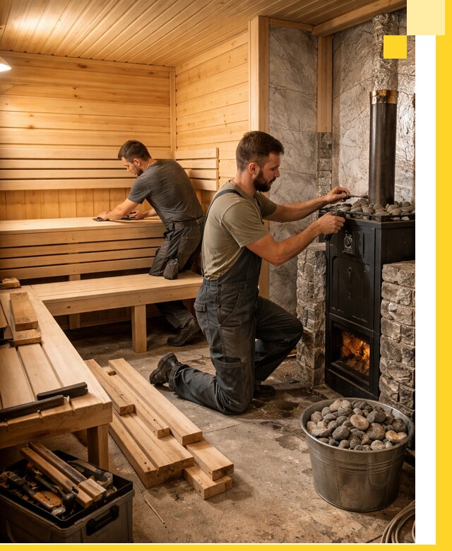 Дизайн и строительство интерьеров бань под ключ в Азнакаеве