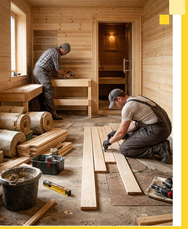 Индивидуальный проект бани с комнатой отдыха под ключ в Азнакаеве