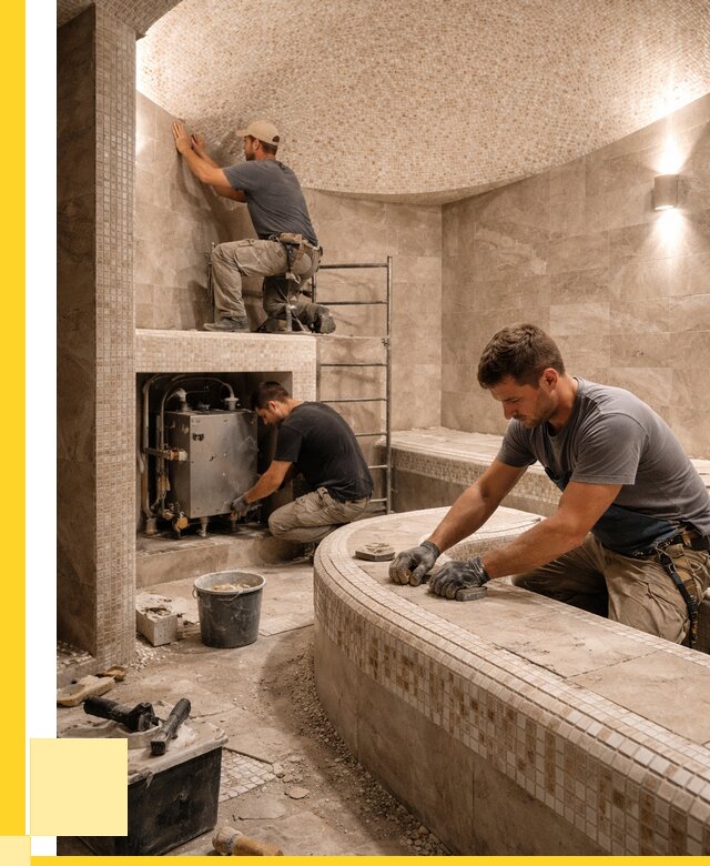 Монтаж хамамов под ключ в Азнакаеве от 256550 р. ЭриданЗнк