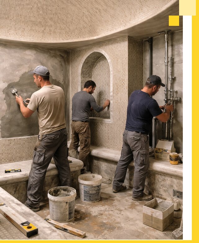 Профессиональный монтаж хамамов под ключ в Азнакаеве с гарантией