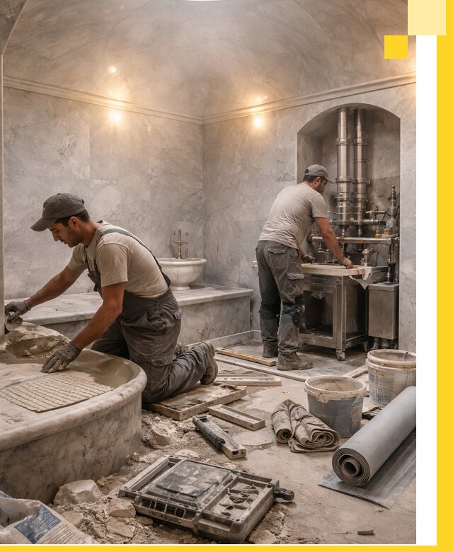 Строительство турецких бань хаммам под ключ в Азнакаеве