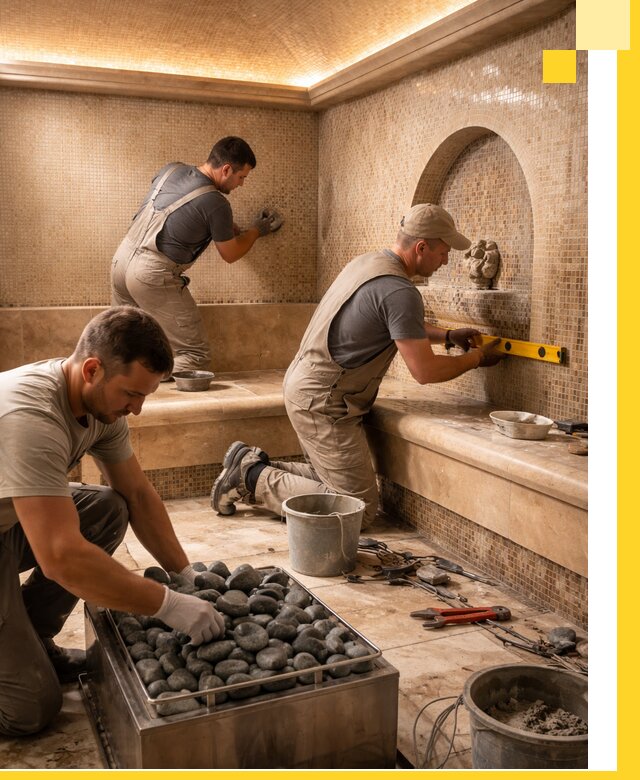 Проектирование и строительство хамама и сауны в Азнакаеве