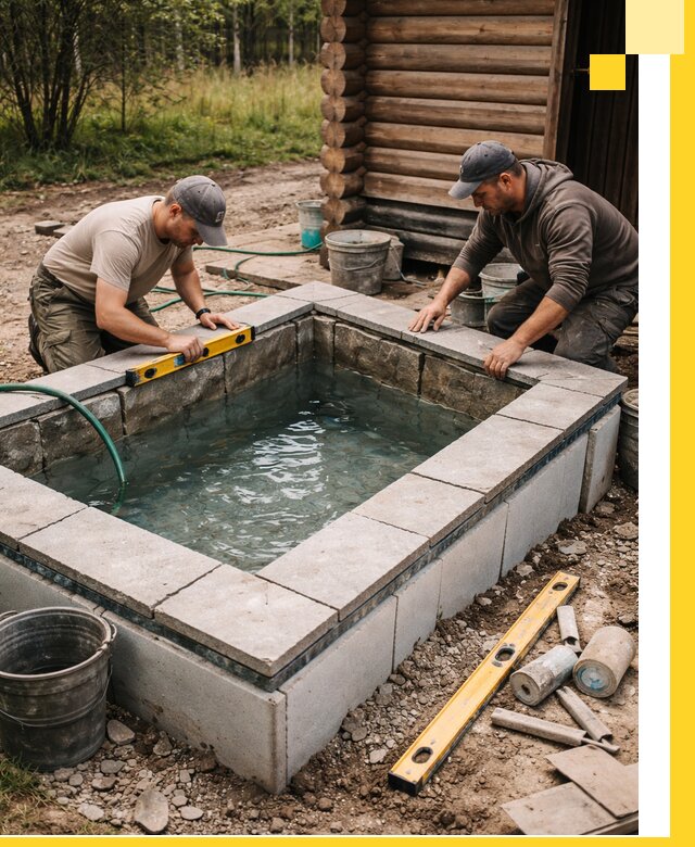 Изготовление и установка холодных купелей под ключ в Азнакаеве